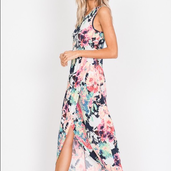 High Low floral wrap maxi dress - Picture 1 of 8